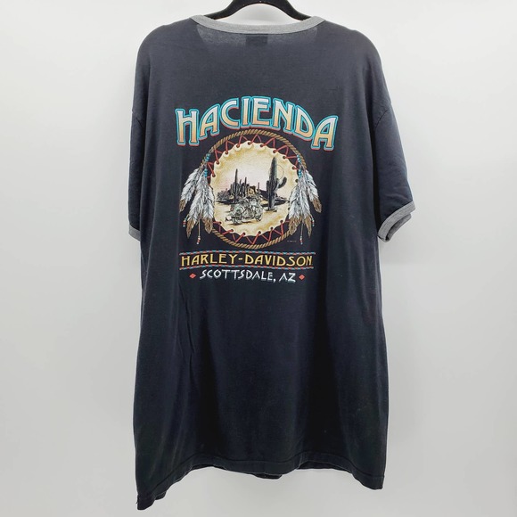 Harley Davidson Short Sleeve Black Hacienda T-shirt Men's XXL Scottsdale AZ - Picture 1 of 5